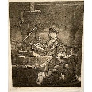 Rembrandt "Jan Uytenbogaert the Goldweigher" Tissue Etching